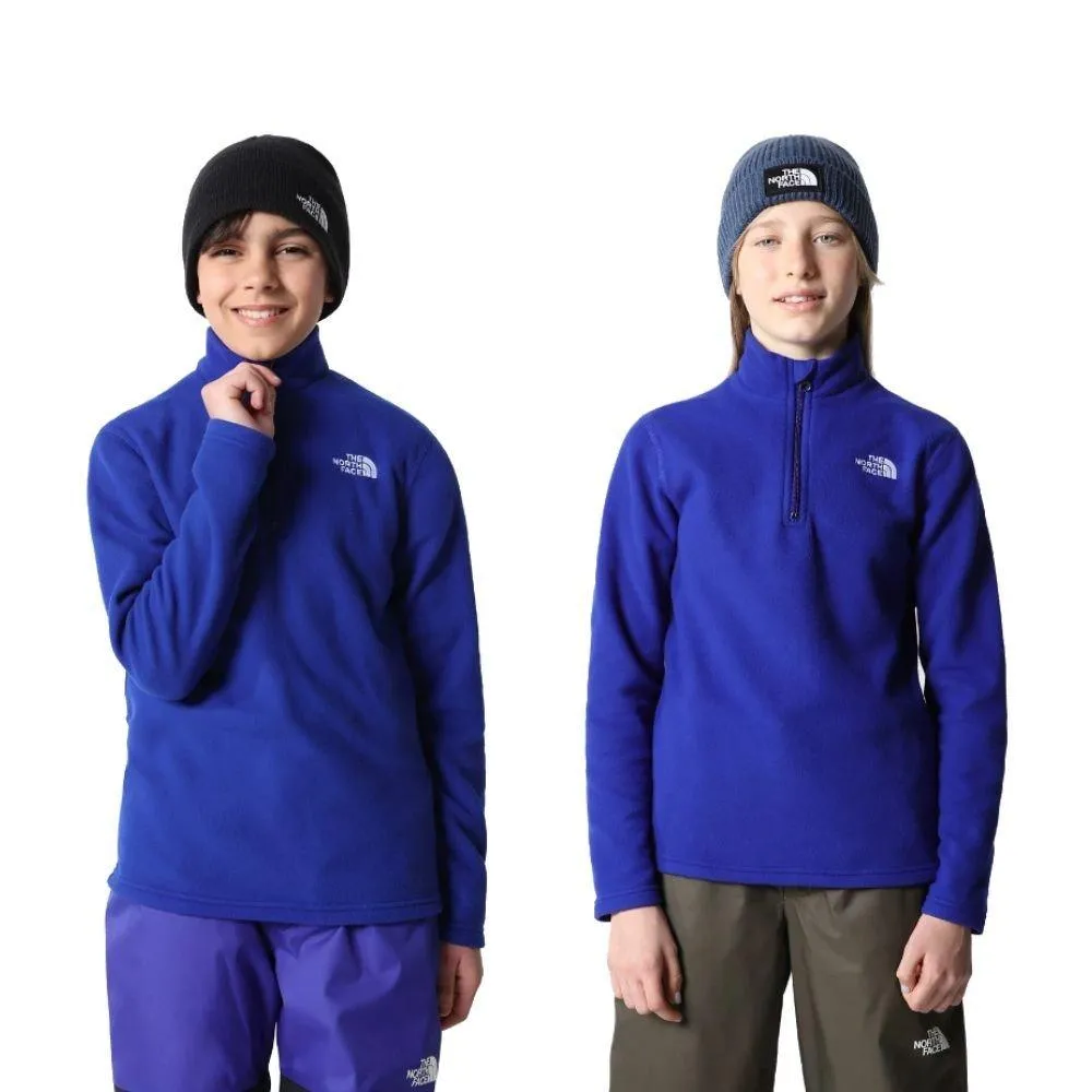 The North Face - Kids Glacier 1/4 Zip - Blue ǀ Fleeces ǀ Tiso