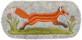 Grey The Red Fox Hair Slide Embroidered