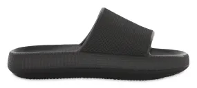 Black slide sandals