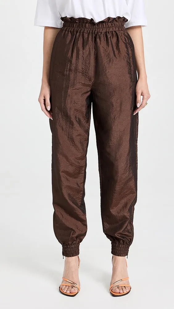 Tibi   Crispy Nylon Felix Paper Bag Joggers 