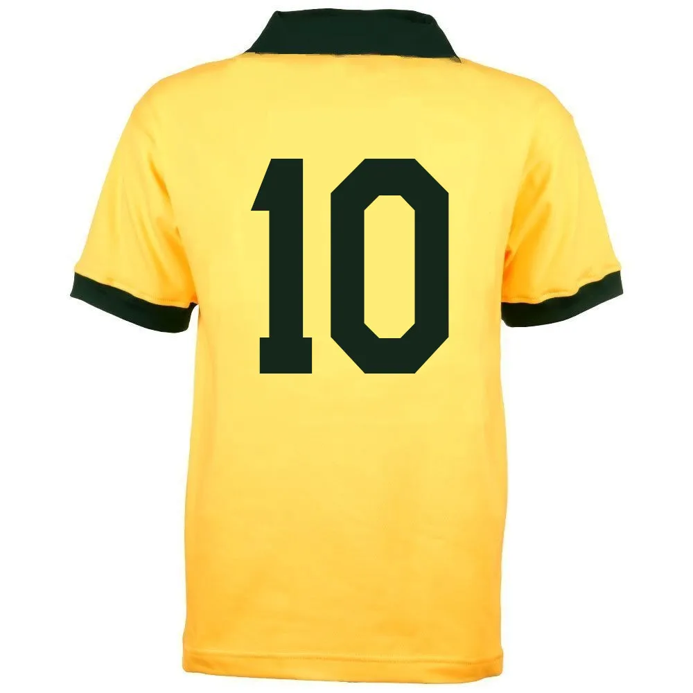 TOFFS - Brazil Retro Football Shirt WC 1958 + Number 10 (Pelé)