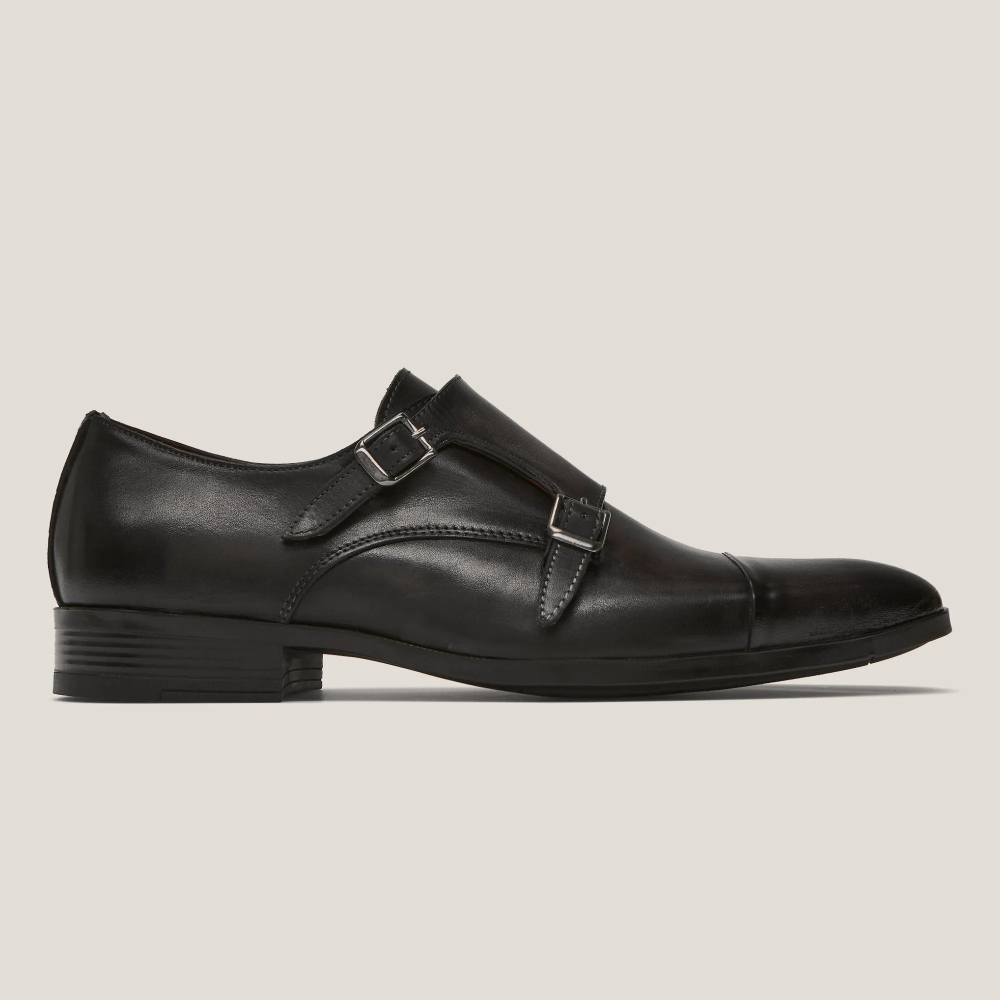 Torino Dark Grey Double Monk Strap Shoes