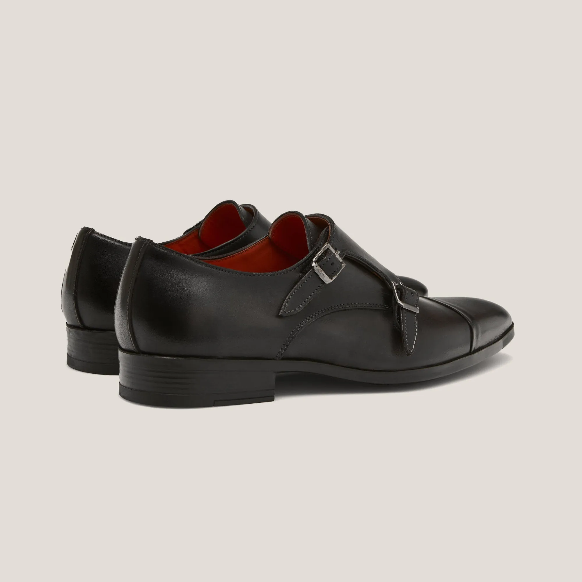 Torino Dark Grey Double Monk Strap Shoes