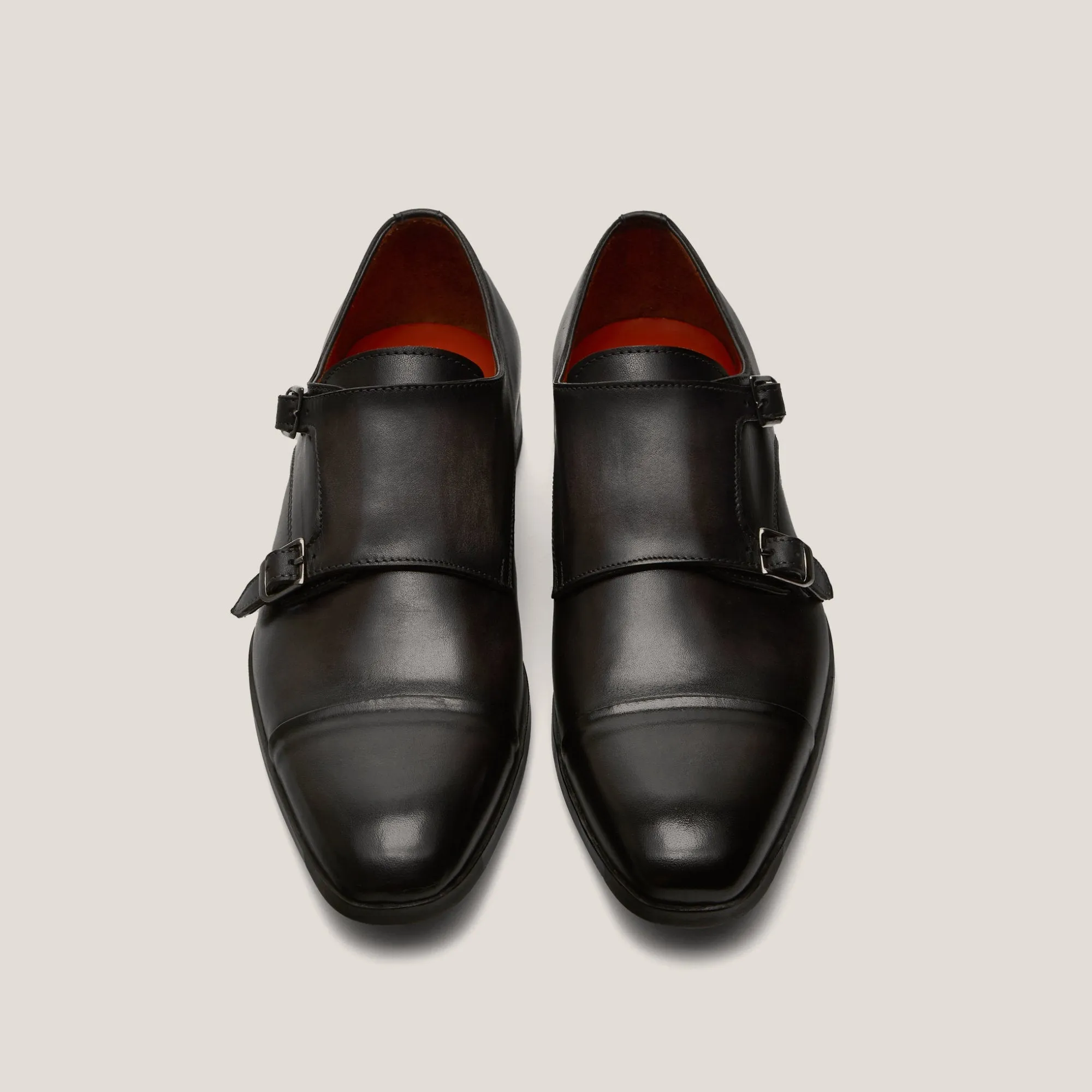 Torino Dark Grey Double Monk Strap Shoes