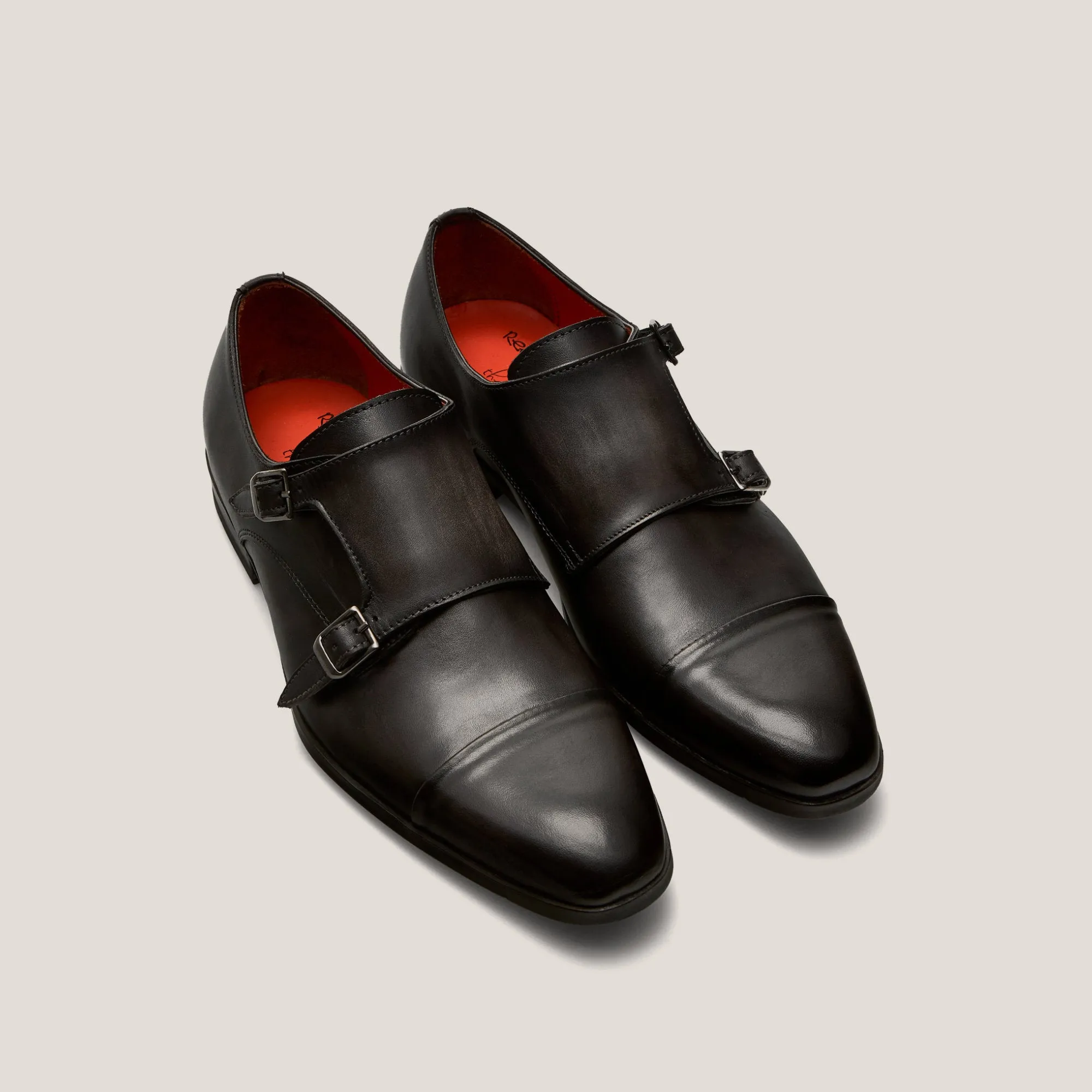 Torino Dark Grey Double Monk Strap Shoes