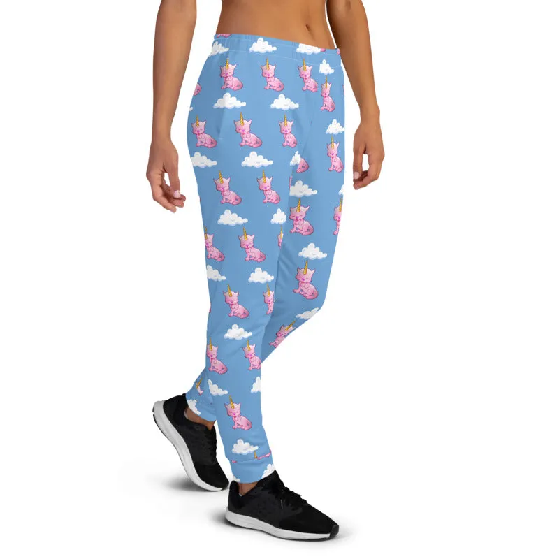 Unicorn Kitty Women's Slim Fit Joggers