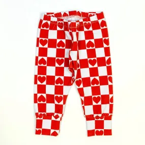 Valentine Heart Checkerboard Slim Joggers