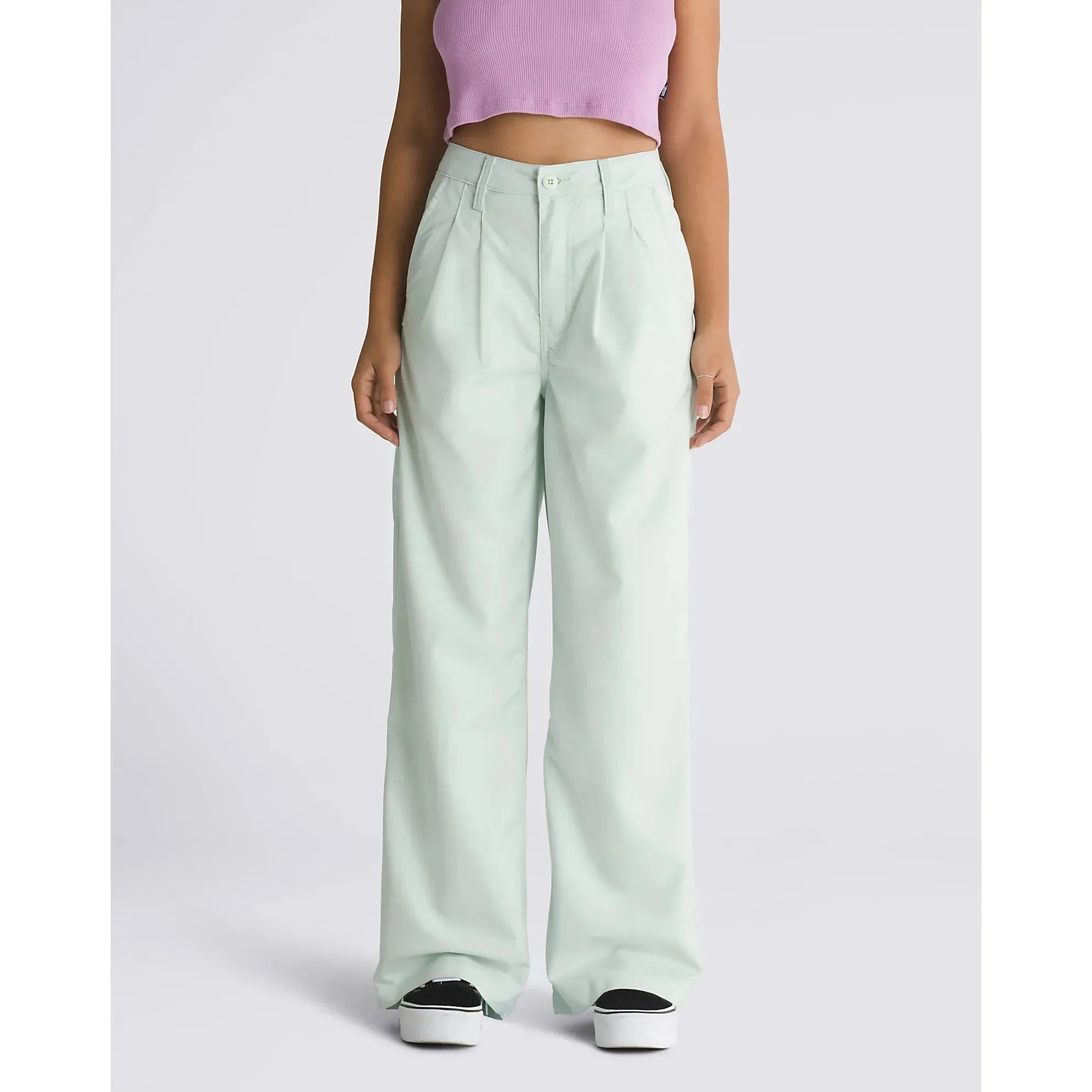 Vans Alder Relaxed Pleated Trousers - Pale Aqua