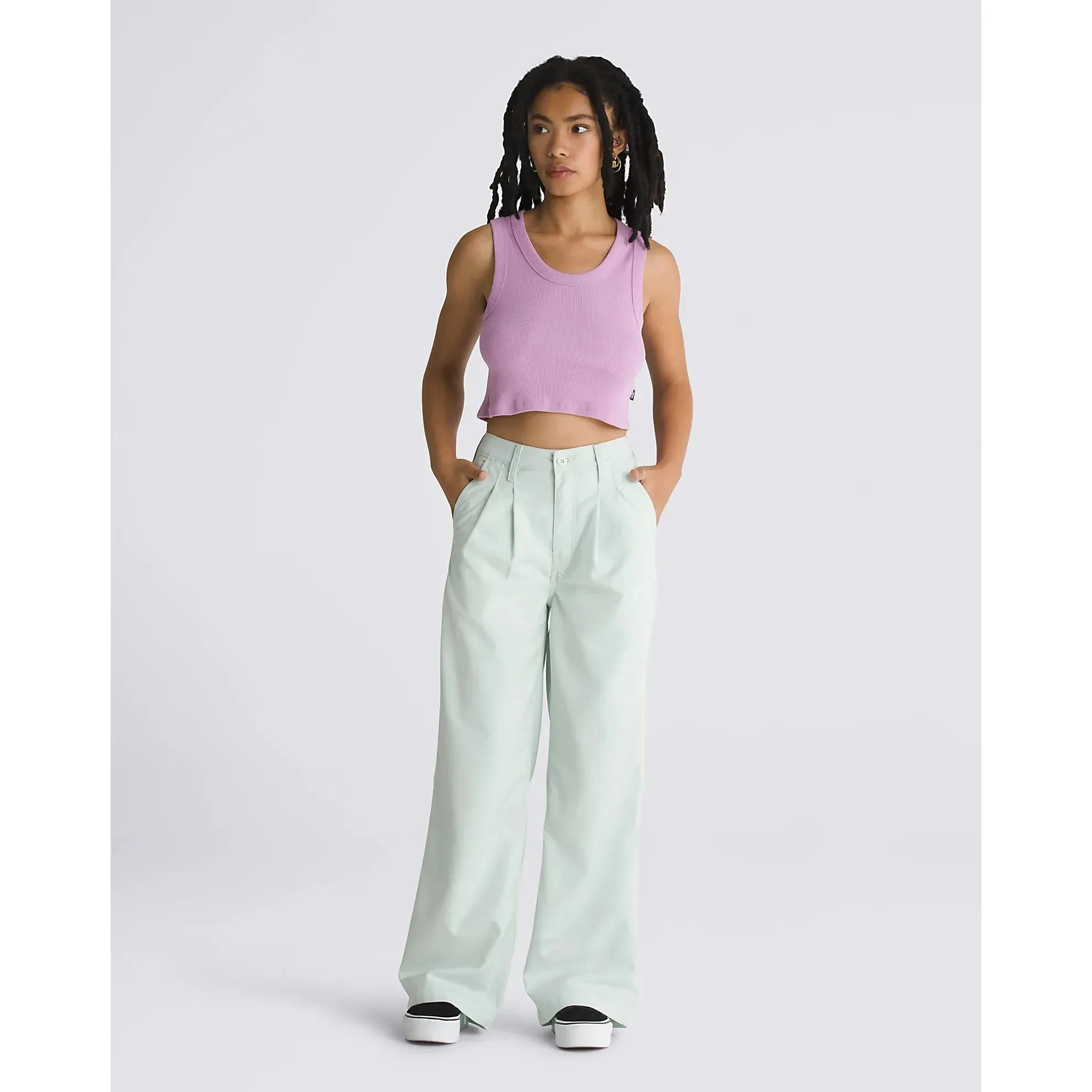 Vans Alder Relaxed Pleated Trousers - Pale Aqua