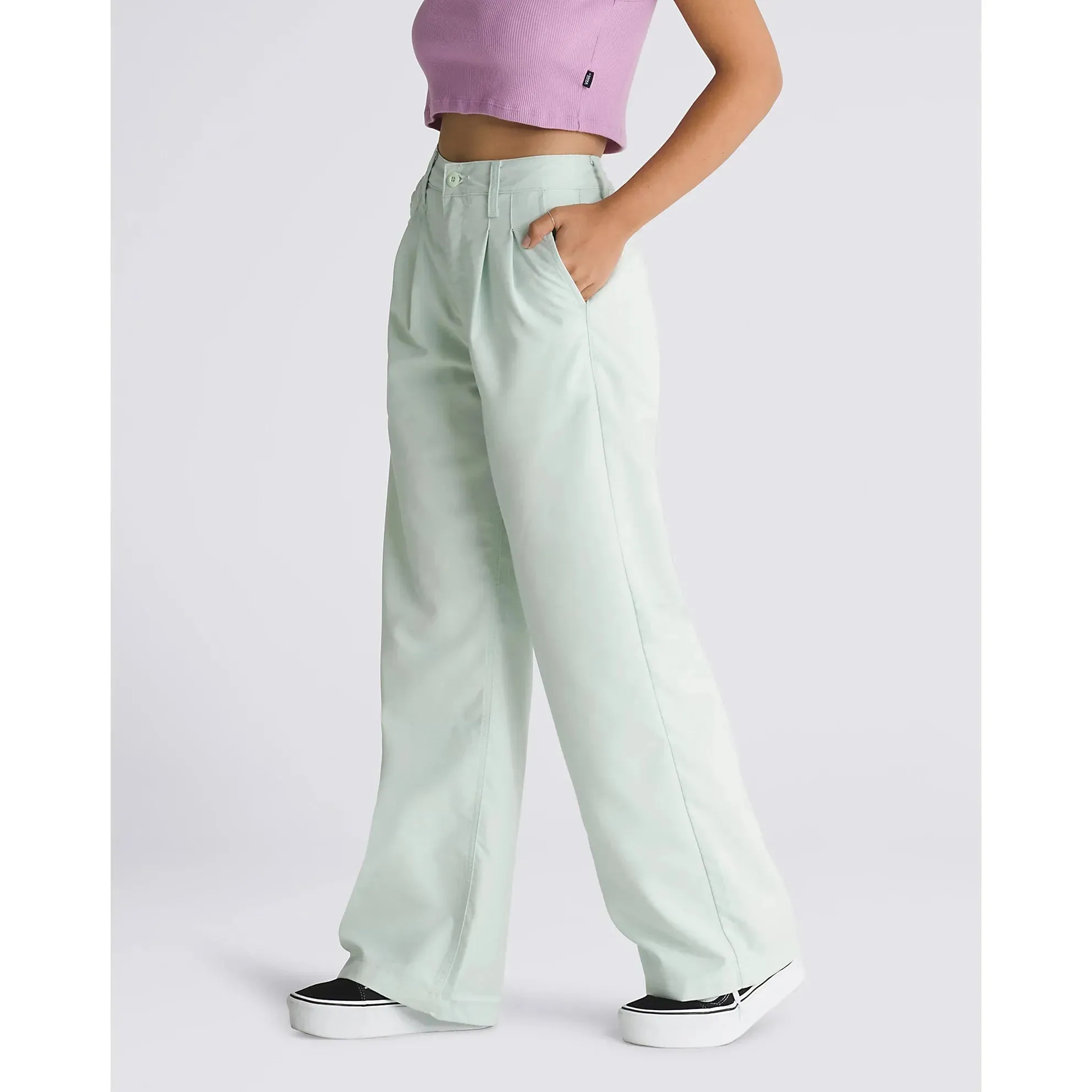 Vans Alder Relaxed Pleated Trousers - Pale Aqua