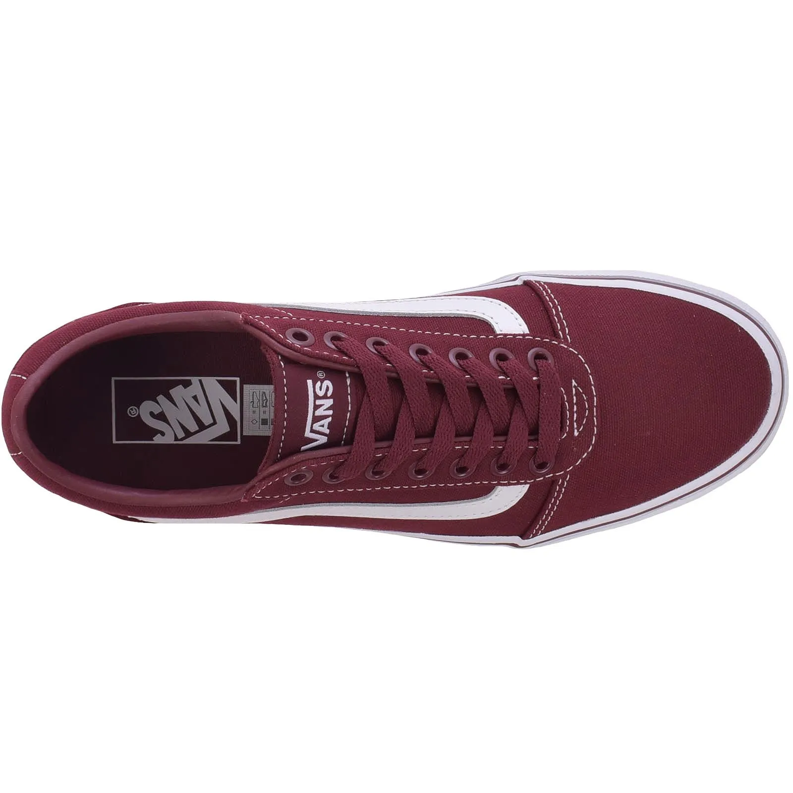 Vans Mens Ward Canvas Trainers - Port/White