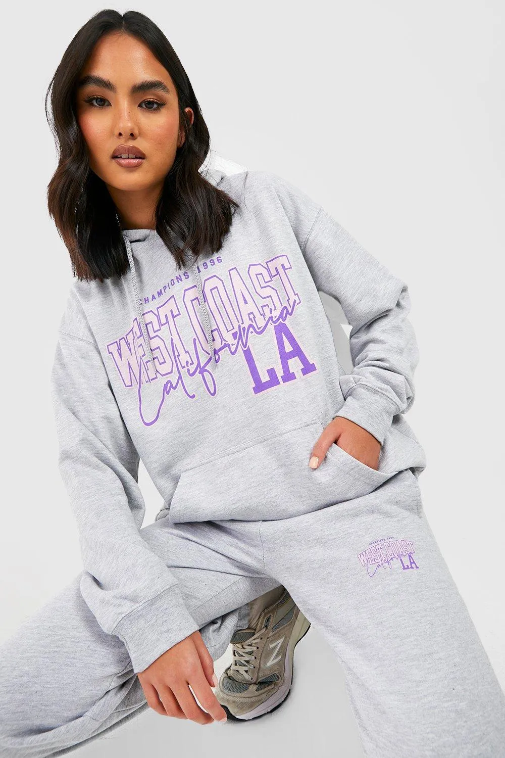 Varsity Slogan Hooded Tracksuit