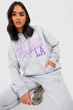 Varsity Slogan Hooded Tracksuit