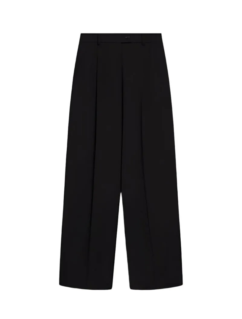 VELA wool trousers, black