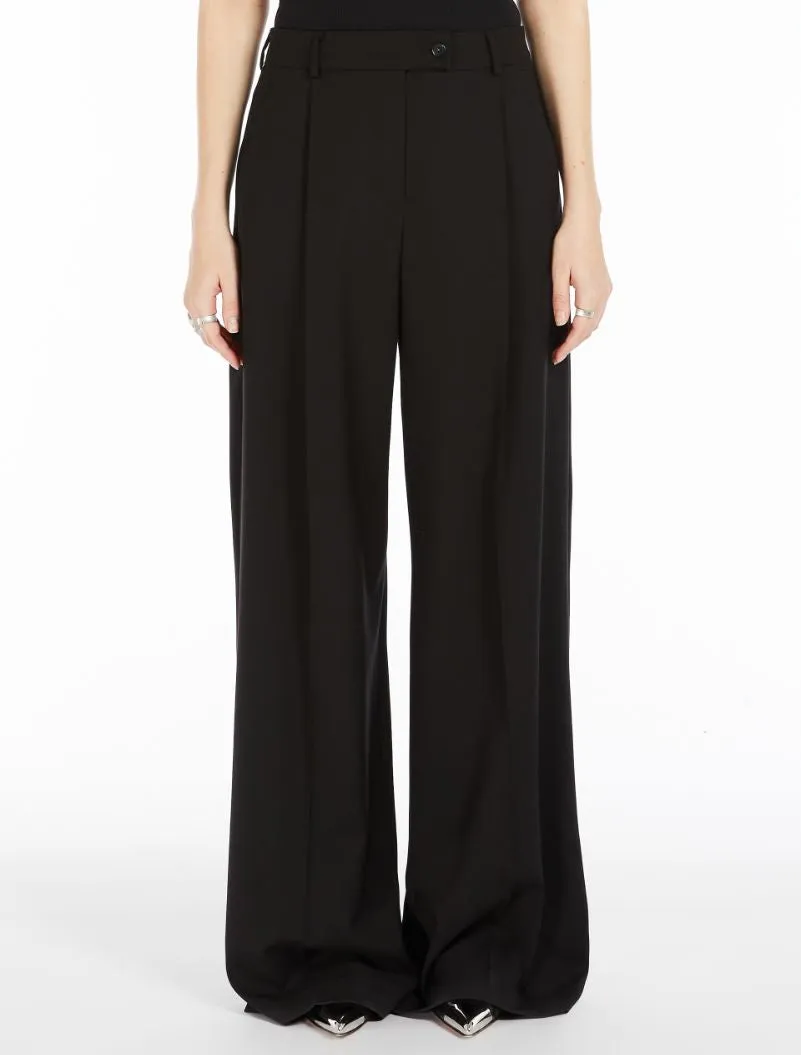 VELA wool trousers, black