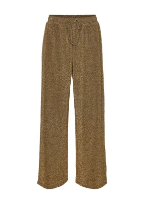 Vero Moda Roxanne Glitter Trousers, Gold