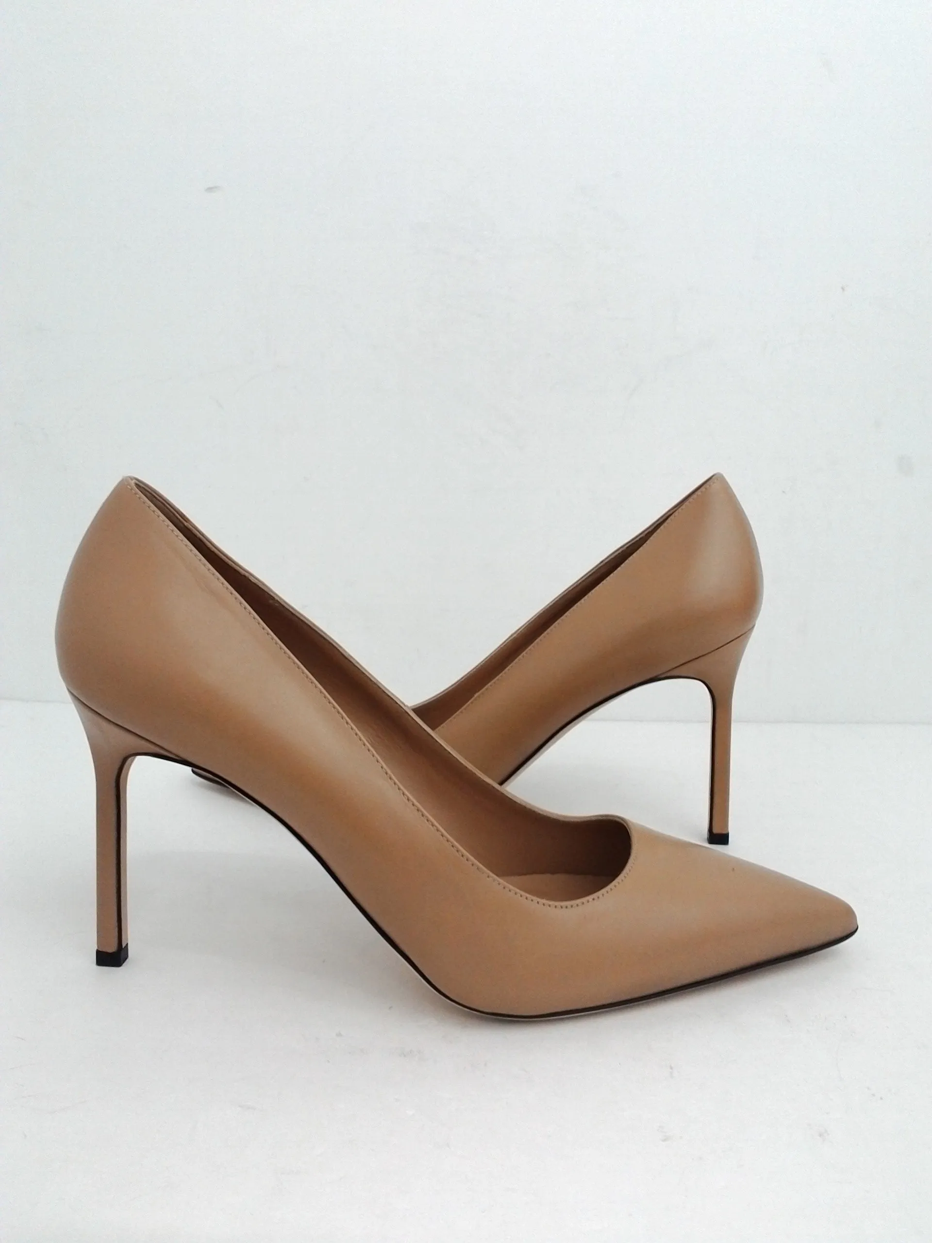 Via Spiga Women's Nude Leather Heels Size 10.5 M