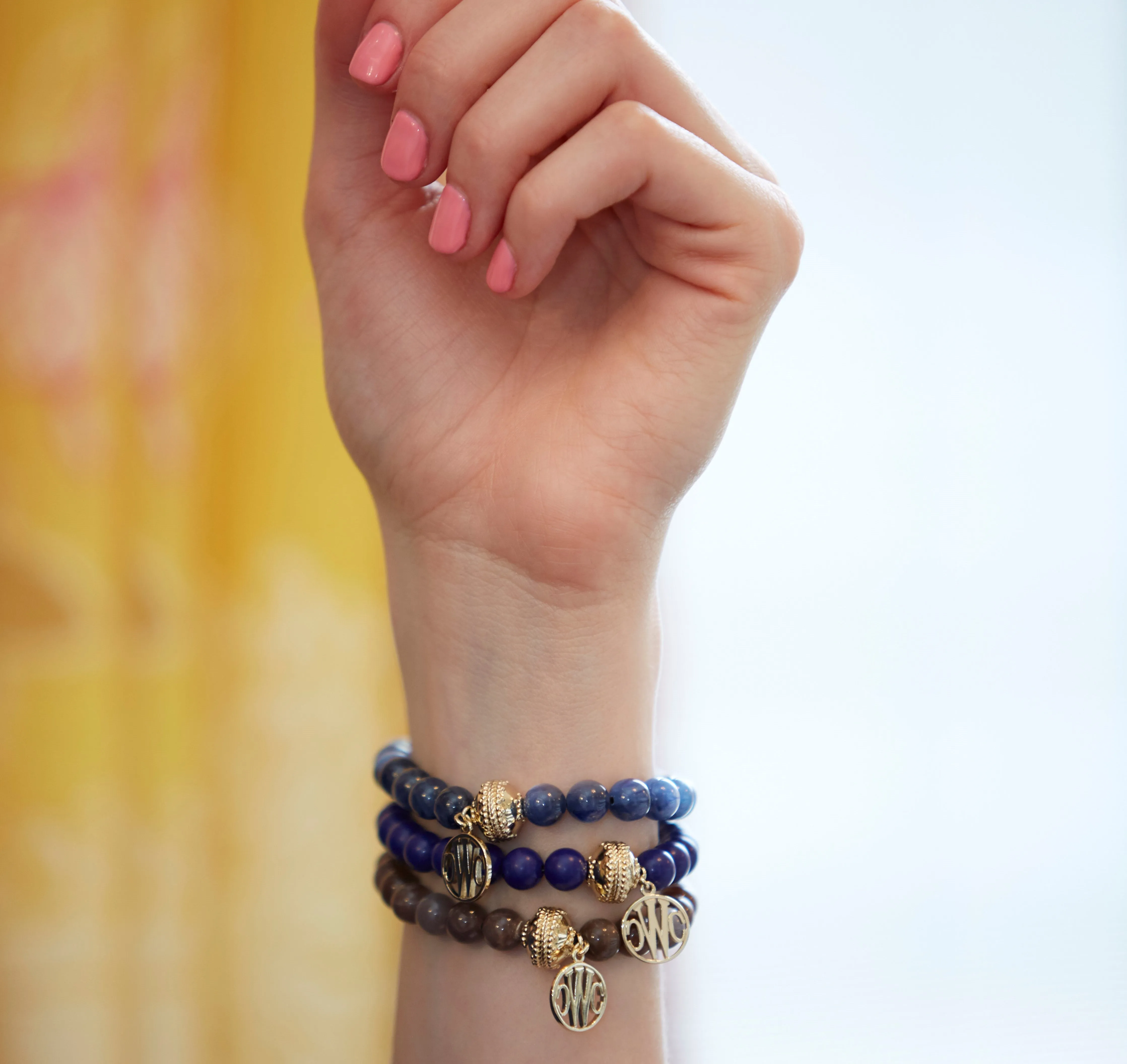 Victoire Reconstituted Lapis Bracelet - 8mm Stretch