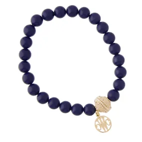 Victoire Reconstituted Lapis Bracelet - 8mm Stretch