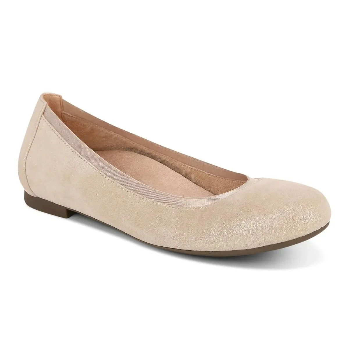 Vionic Anita Flat Gold Suede