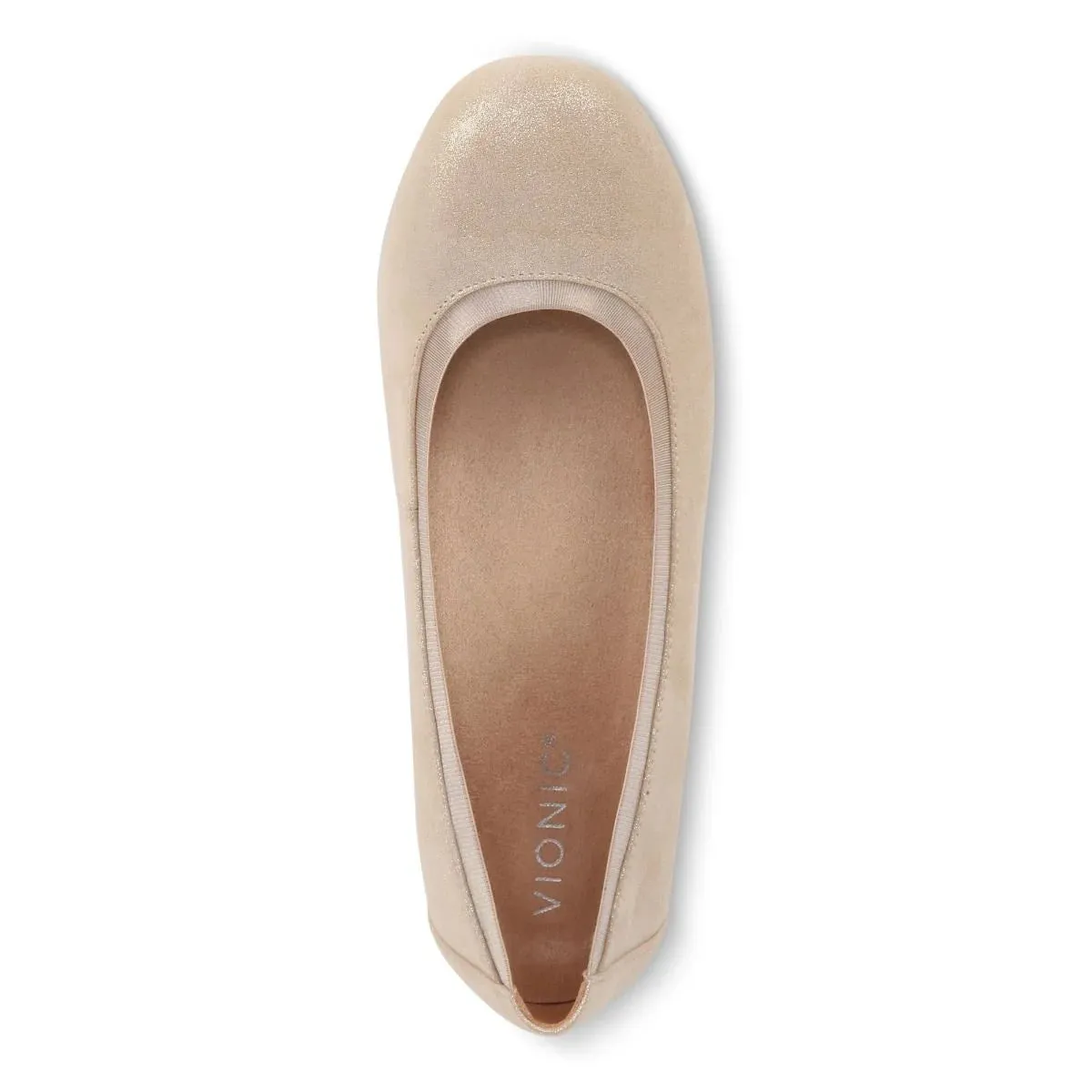 Vionic Anita Flat Gold Suede