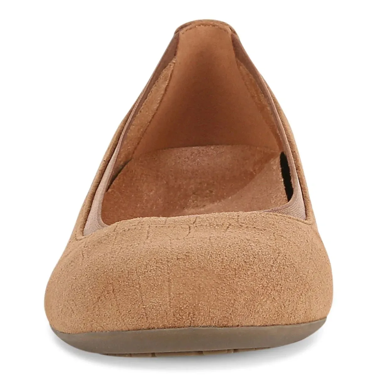 Vionic Anita Flat Tan Croc Suede