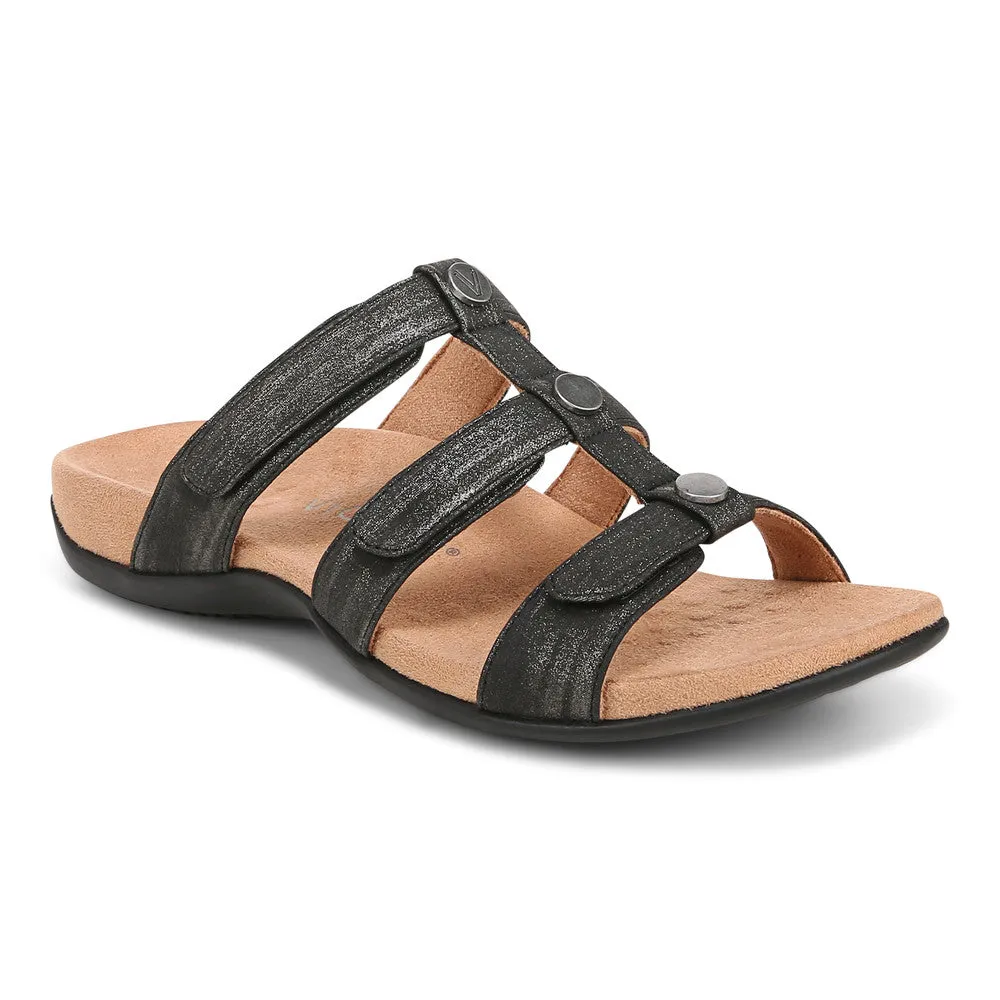 Vionic Women’s Amber Slide Sandal Black Synthetic