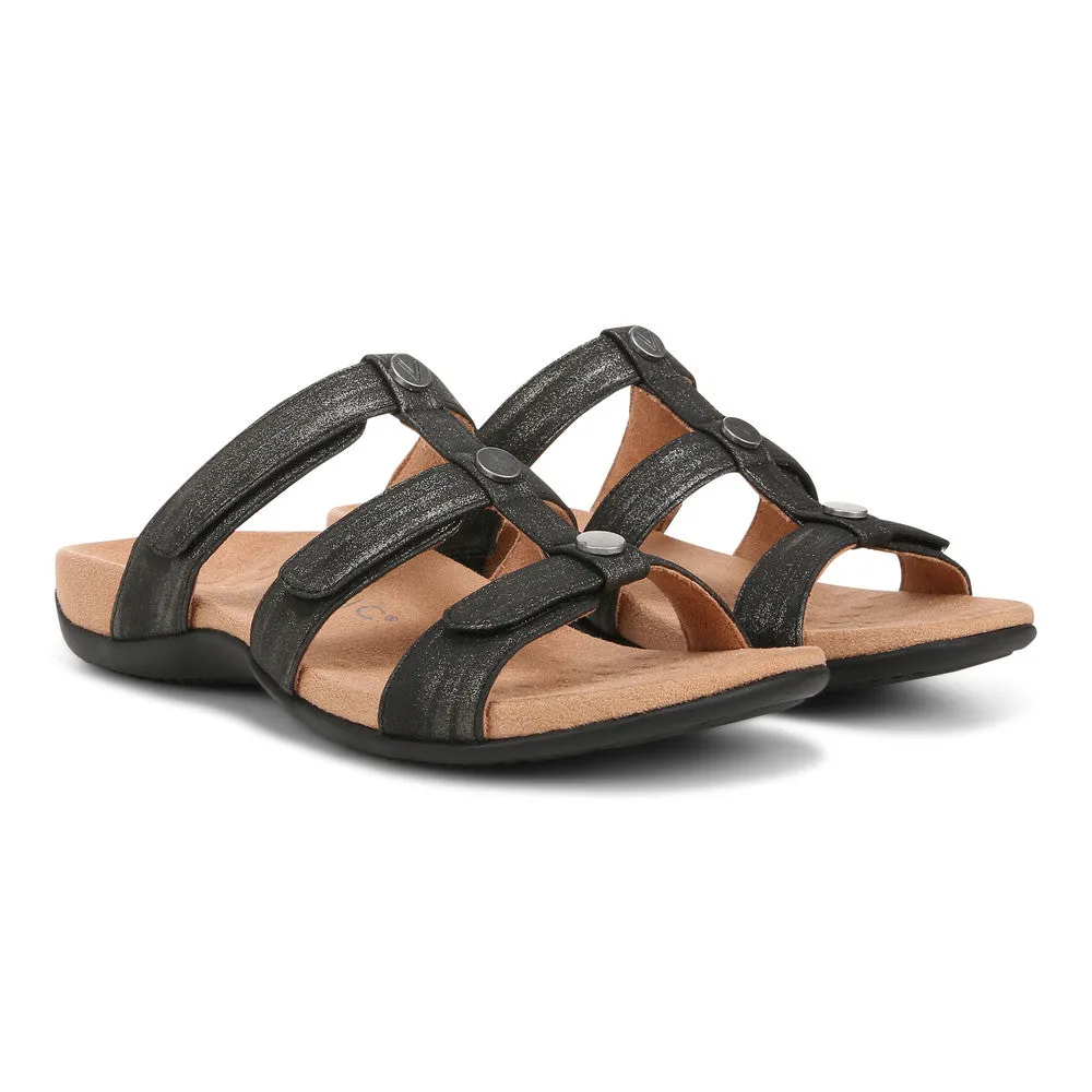 Vionic Women’s Amber Slide Sandal Black Synthetic