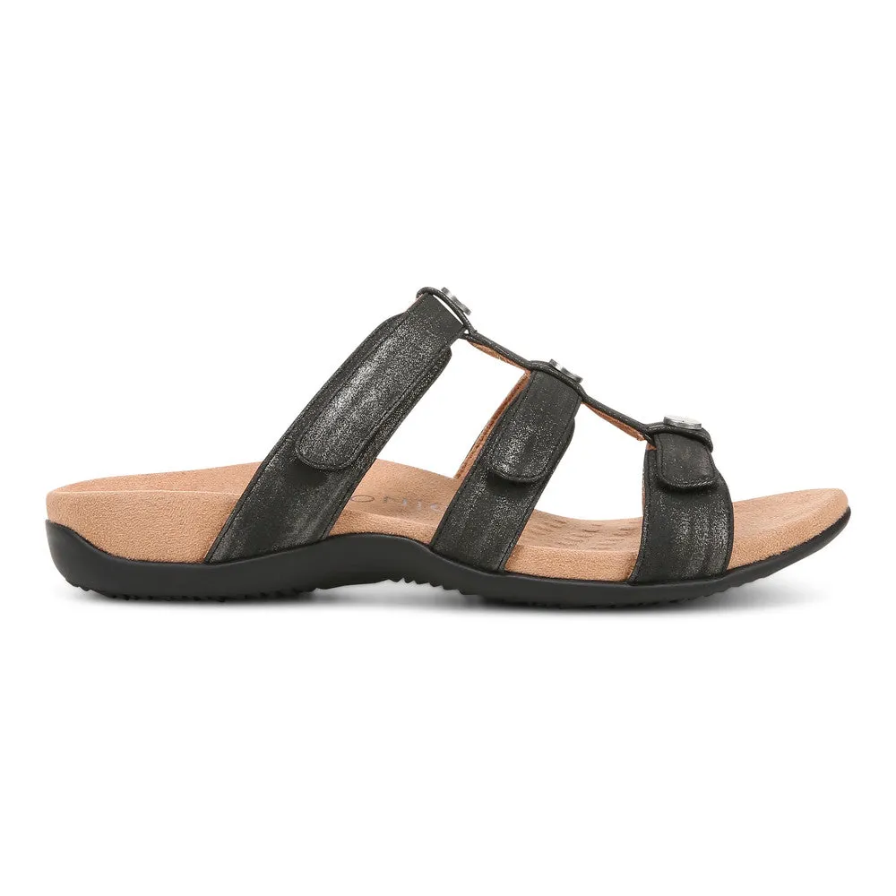 Vionic Women’s Amber Slide Sandal Black Synthetic