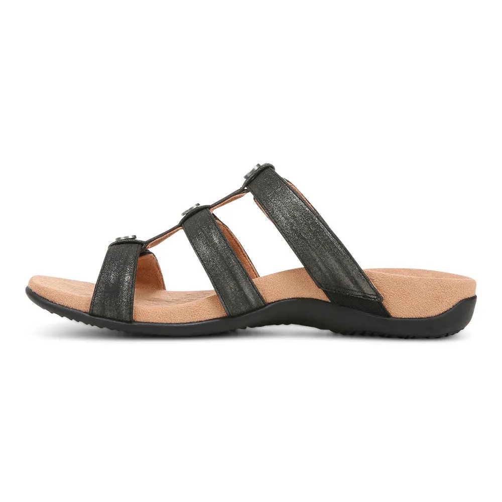 Vionic Women’s Amber Slide Sandal Black Synthetic