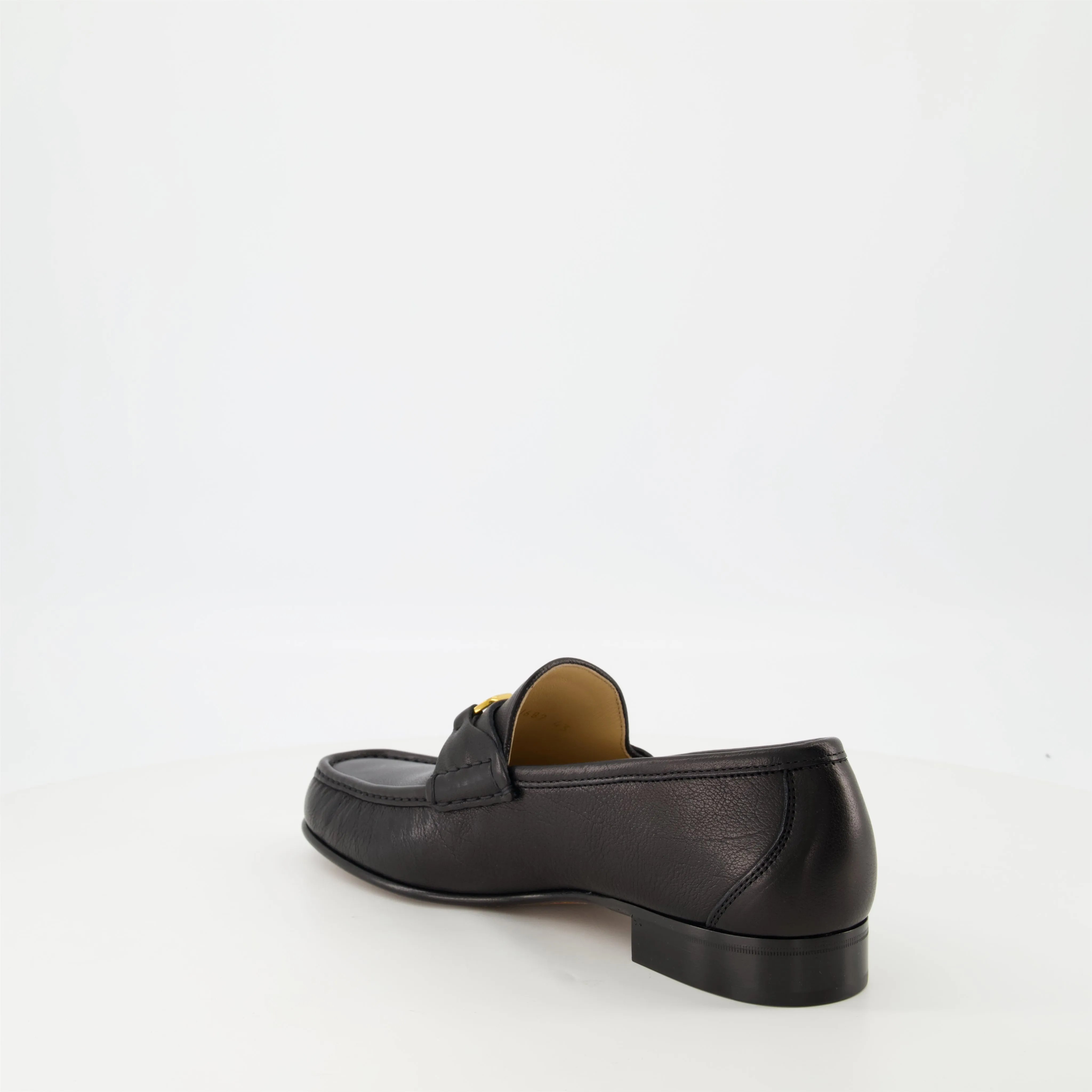 VLogo Signature Moccasins in Black Leather