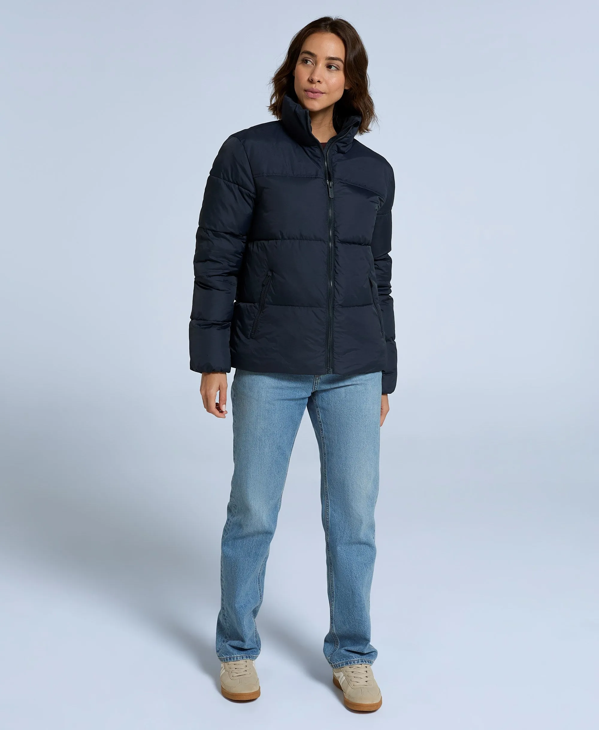 Voltage Womens Padded Coat - Navy