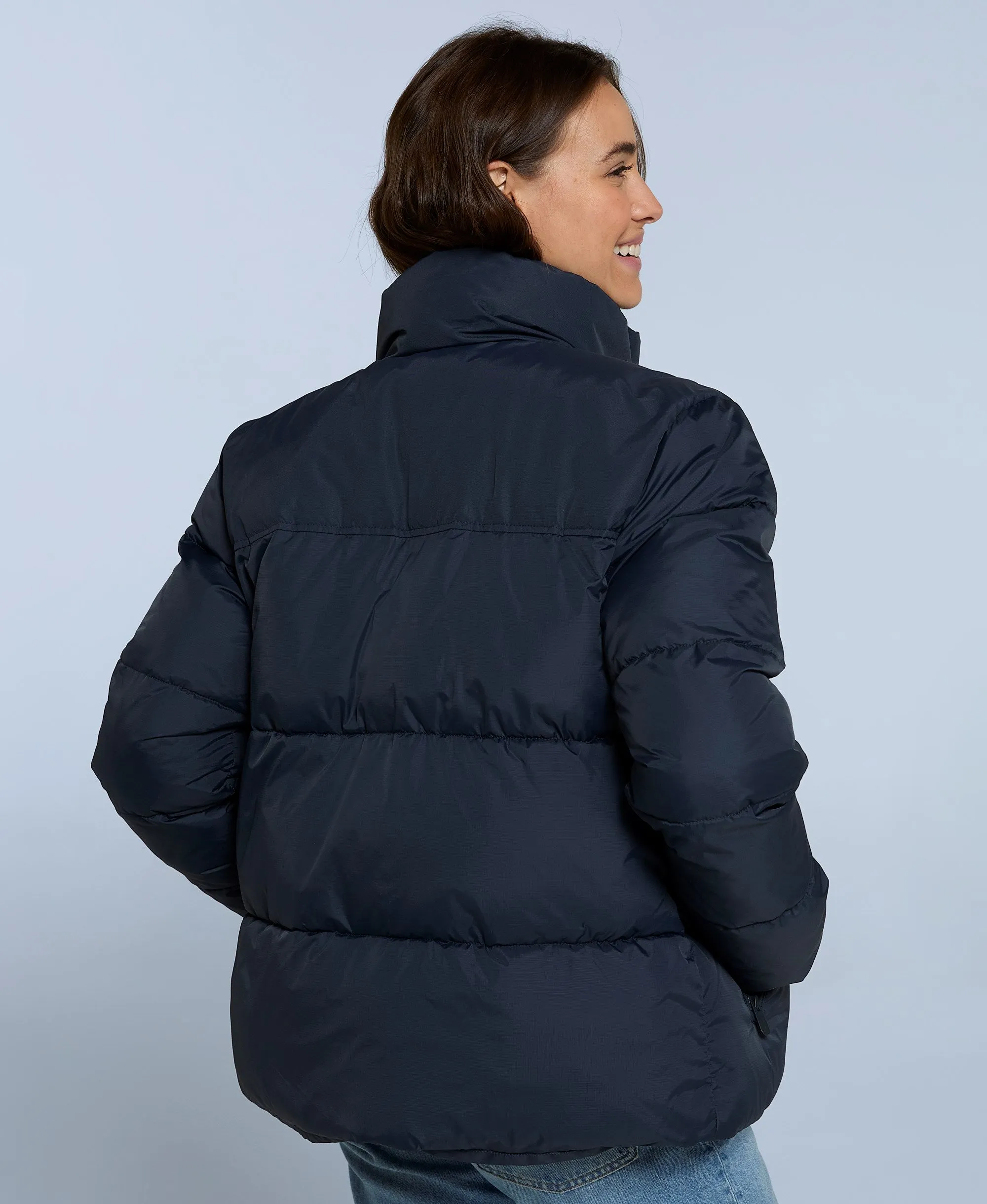 Voltage Womens Padded Coat - Navy