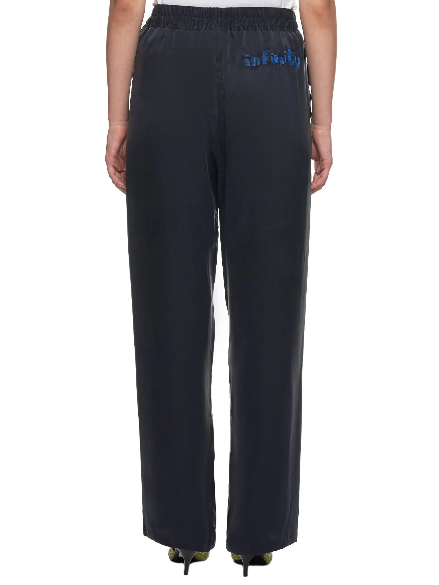 Washed Silk Trousers (17-BLACK)