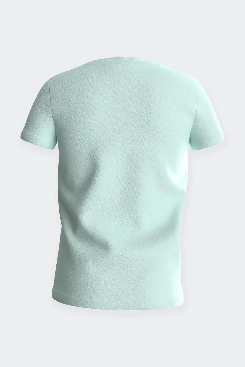 Water Green Laminated Effect T-Shirt Logo