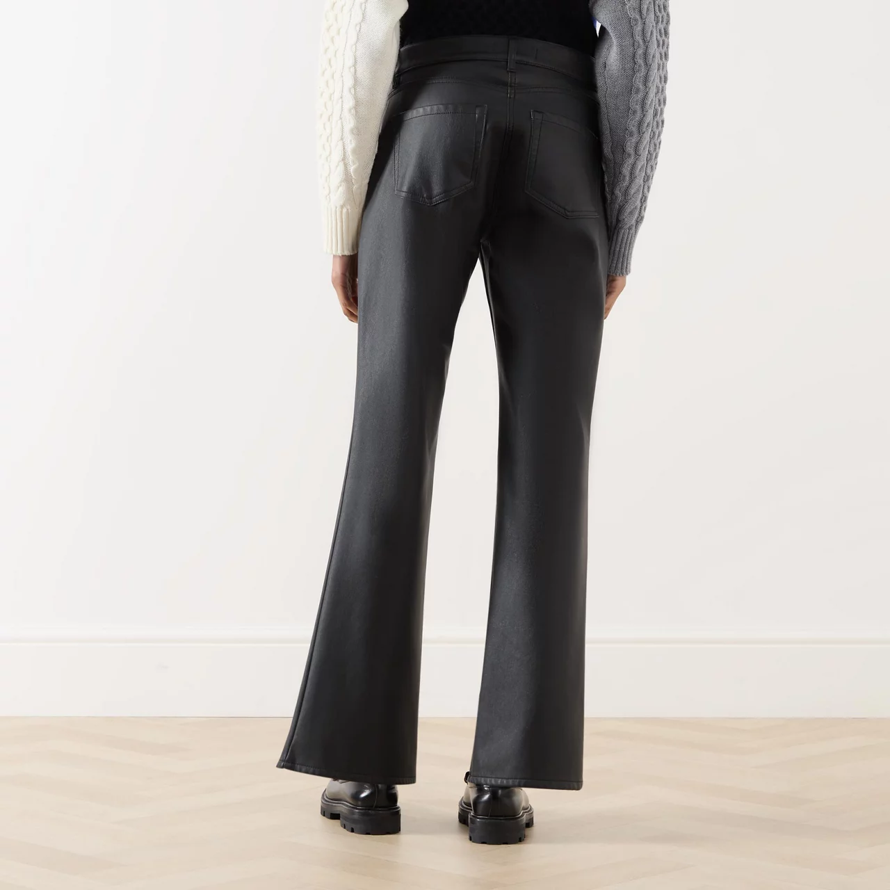 WEEKEND MAX MARA Faux Leather Trousers - Black