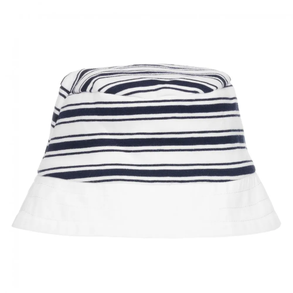 White & Blue Baby Hat