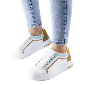 White and blue Mayfield sneakers