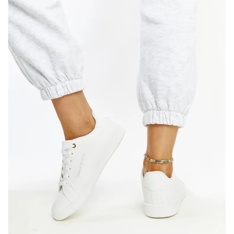 White eco-leather sneakers by Furat