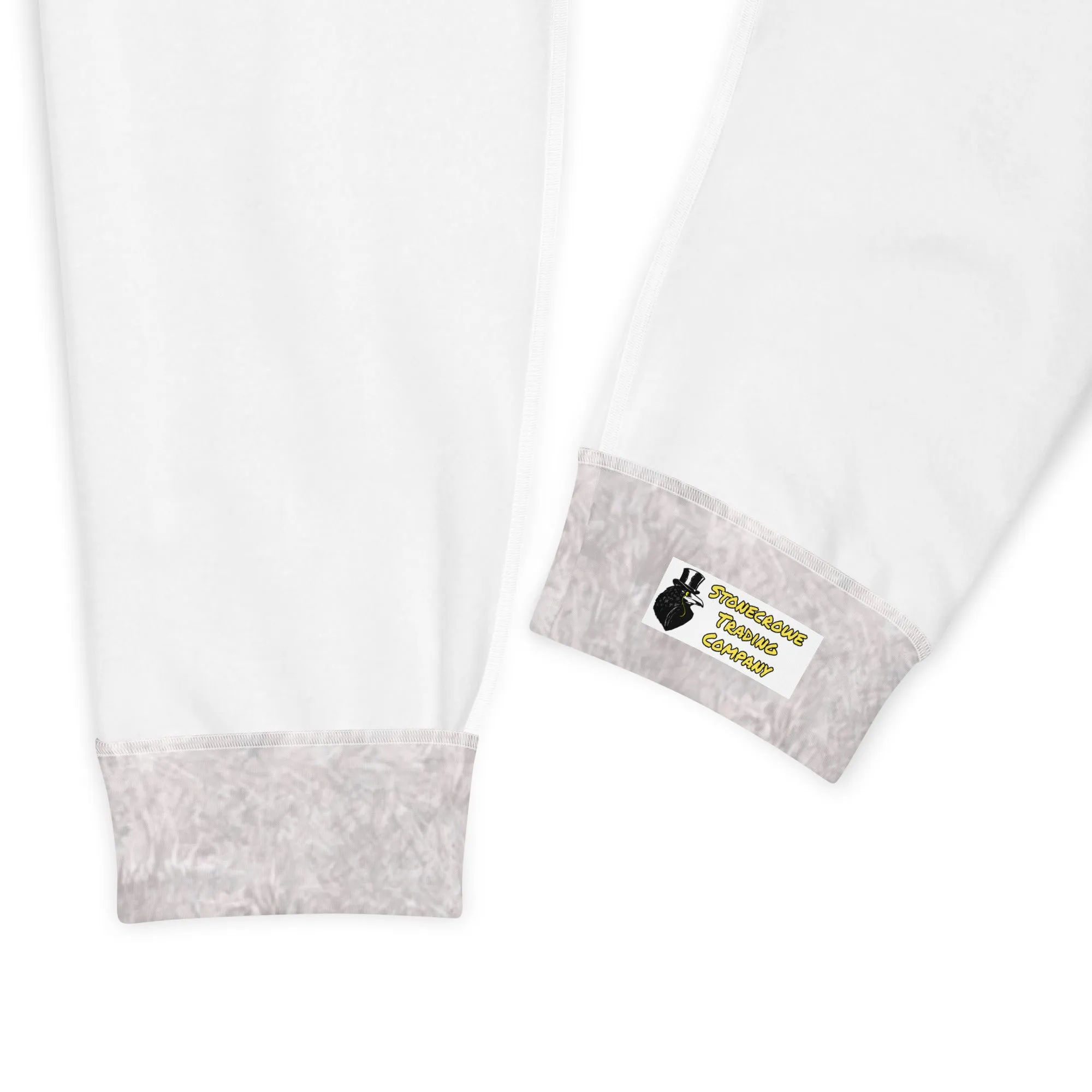 White Fur Print Women's Slim Fit Joggers