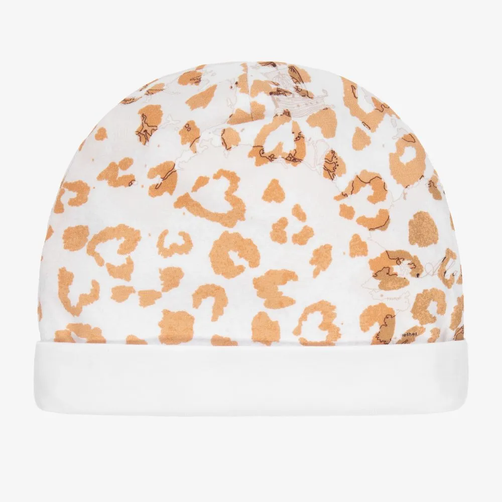 White Geo Map Leopard Hat