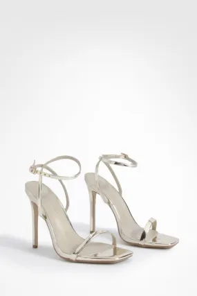 Wide Width Barely There Stiletto Heels