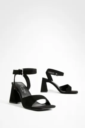 Wide Width Flare Heel Two Part Heels