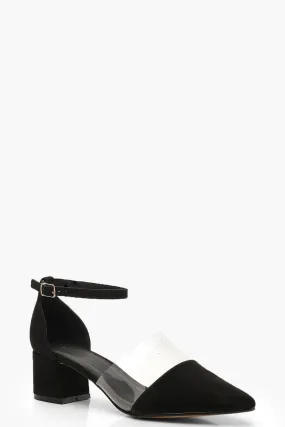 Wide Width Pointed Low Block Heels