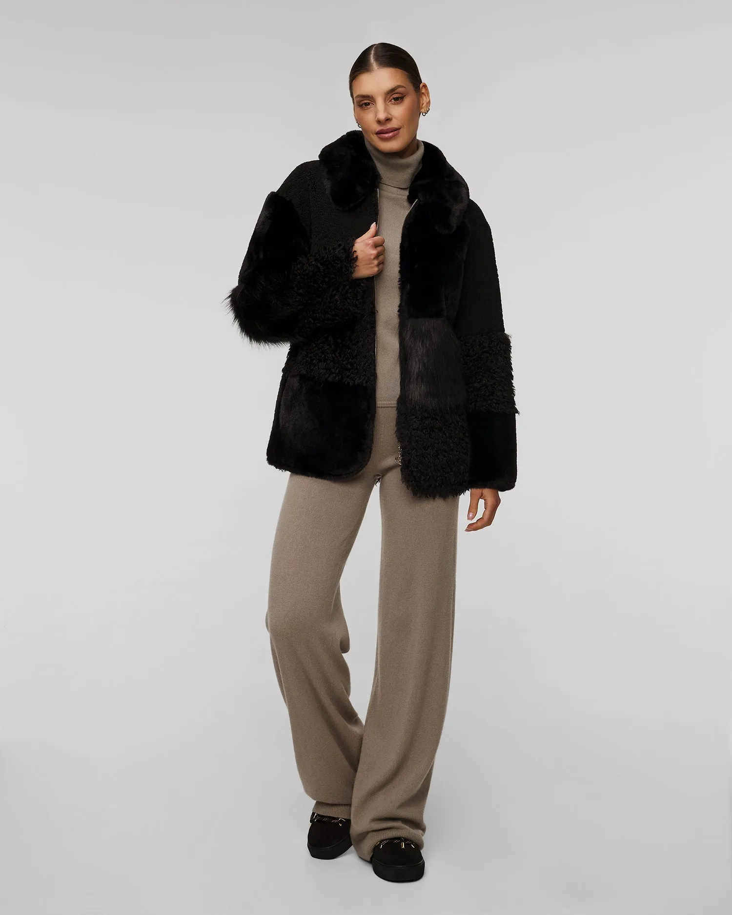 Women's black fur coat Sportalm 1810042729-5900