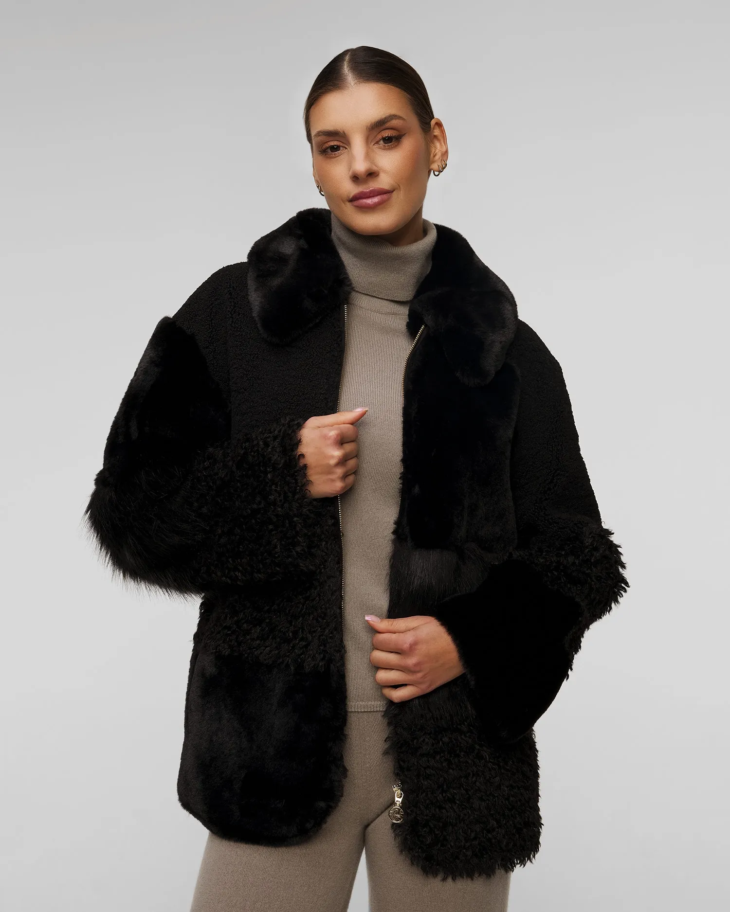 Women's black fur coat Sportalm 1810042729-5900