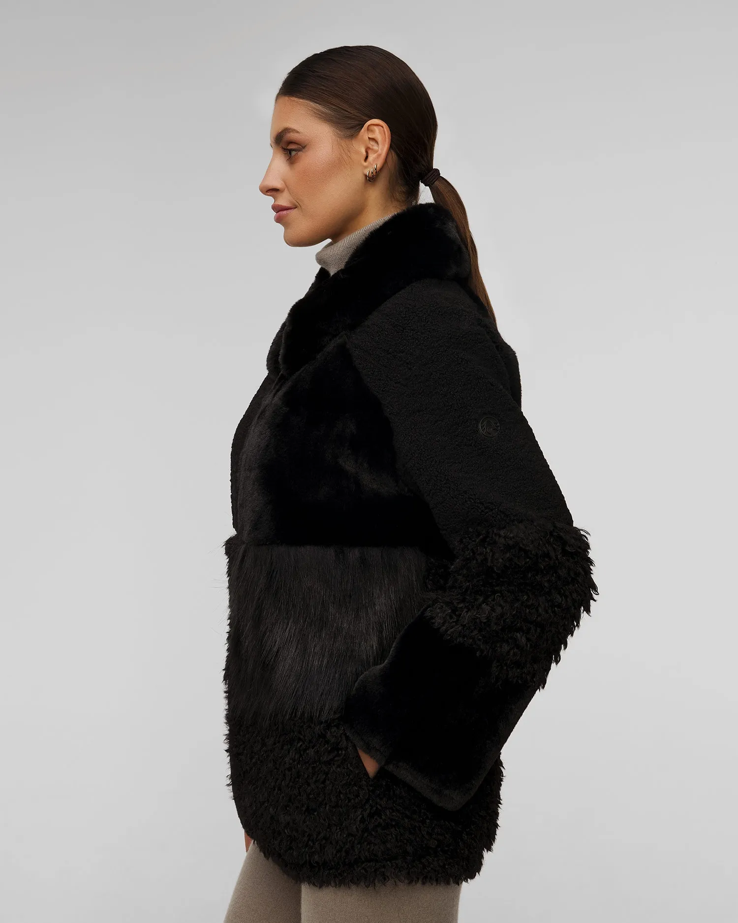 Women's black fur coat Sportalm 1810042729-5900