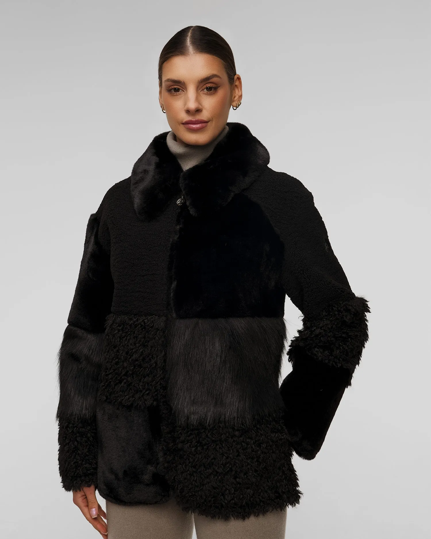 Women's black fur coat Sportalm 1810042729-5900