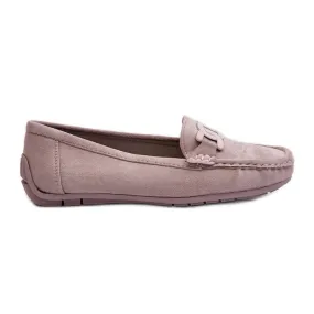 Trendy purple Rabell violet suede moccasins