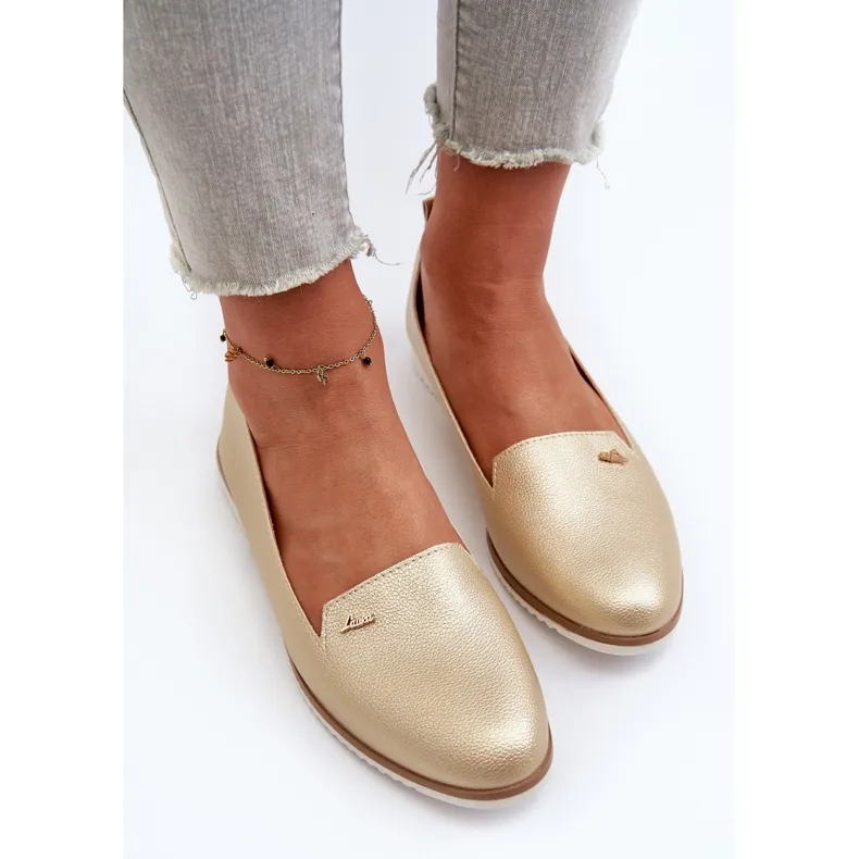 Gold Flat Moccasins Enzla golden